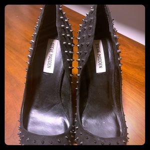 Black studded heels